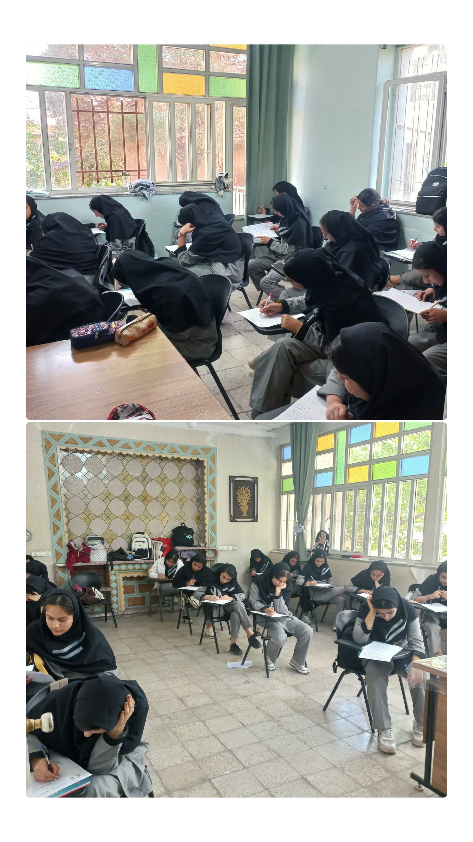 امتحانات مدرسه متوسطه اول دخترانه کوشا